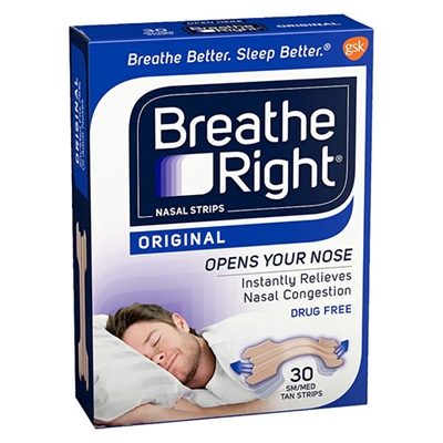 Breathe Right Original 30 Sm/Med Tan Nasal Strips