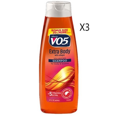 VO5 Extra Body With Collagen Shampoo 15oz / 443ml 3 Packs