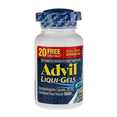 Advil Liqui-Gels Pain Reliever Fever Reducer 180 Count Liquid Filled Capsules
