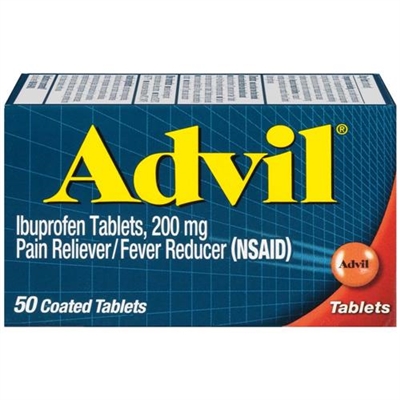 Advil Pain Reliever Fever Reducer 50 Coated Tablets