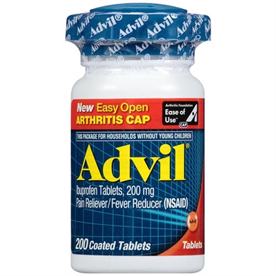Advil Pain Reliever Fever Reducer 200 Count Coated Tablets