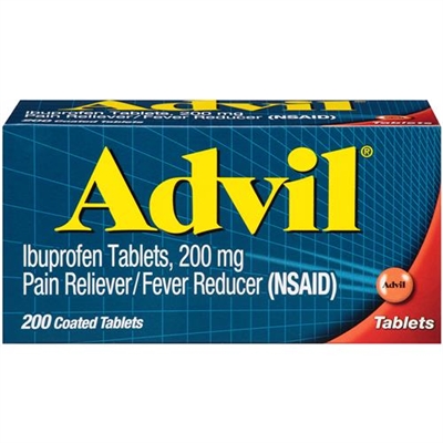 Advil Pain Reliever Fever Reducer 200 Coated Tablets