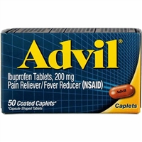 Advil Pain Reliever Fever Reducer 50 Coated Caplets
