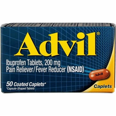 Advil Pain Reliever Fever Reducer 50 Coated Caplets