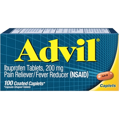 Advil Pain Reliever Fever Reducer 100 Coated Caplets