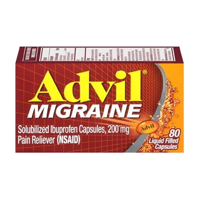 Advil Migraine Pain Reliever 80 Liquid Filled Capsules