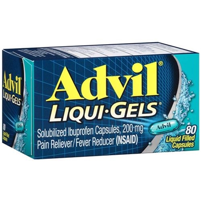 Advil Liqui Gels Pain Reliever 80 Liquid Filled Capsules