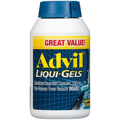 Advil LiquiGels Pain Reliever Fever Reducer 200 Count Liquid Filled Capsules