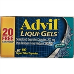 Advil Liqui Gels Pain Reliever Fever Reducer 100 Liquid Filled Capsules