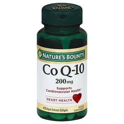 Natures Bounty Co Q10 200mg 45 Rapid Release Softgels