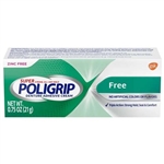 Polident Poligrip Denture Adhesive Cream Zinc Free 0.75oz / 21g