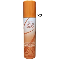 Wild Musk by Coty for Women 2.5oz Cologne Body Spray 2 Packs