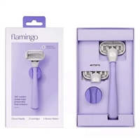 Flamingo Womens 5 Blade Razor 1 Razor Handle + 2 Razor Blade Refills