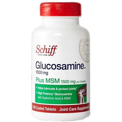 Schiff Glucosamine Plus MSM 150 Coated Tablets