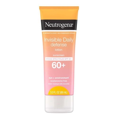 Neutrogena Invisible Daily Defense Lotion Sunscreen SPF 60+ 3oz / 88ml