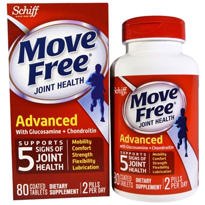 Schiff Move Free Joint Health Advanced With Glucosamine Chondroitin 80 Tablets