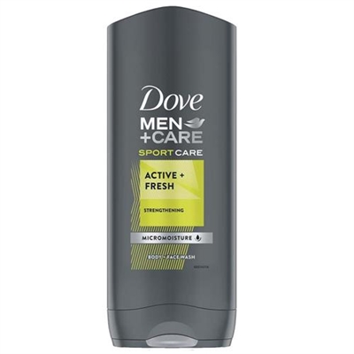 Dove Men + Care Sport Care Active + Fresh Body And Face Wash 13.5oz / 400ml