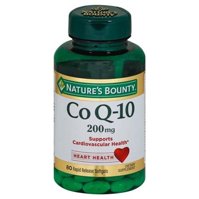 Natures Bounty Co Q10 200mg 80 Rapid Release Softgels