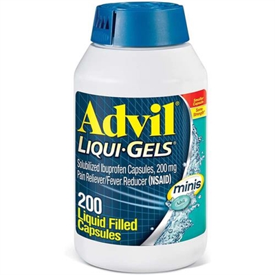 Advil LiquiGels Pain Reliever Fever Reducer 200 Count Liquid Filled Capsules