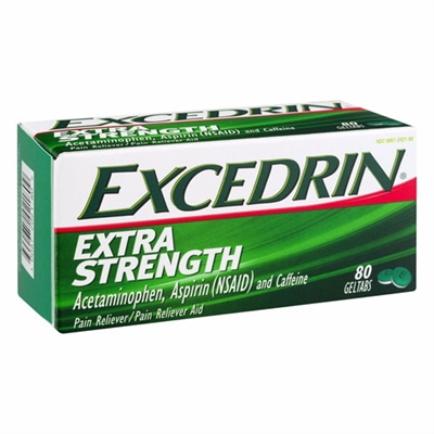 Excedrin Extra Strength Pain Reliever 80 Geltabs