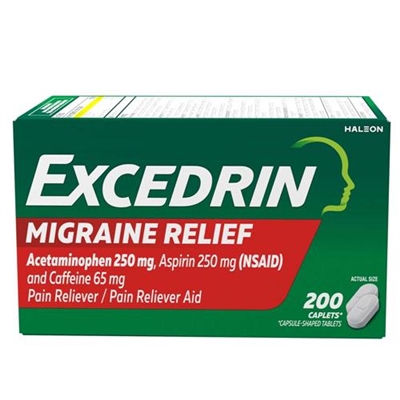 Excedrin Migraine Pain Reliever Aid 200 Caplets