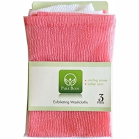 Pure Body Exfoliating Washcloths 3 Count