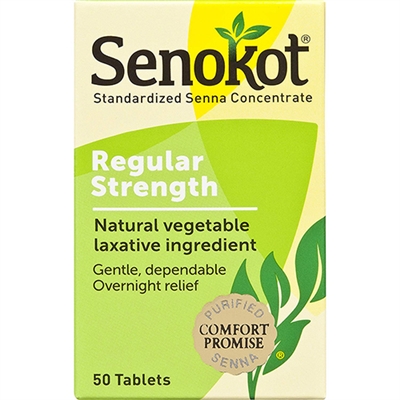 Senokot Regular Strength Laxative 50 Tablets