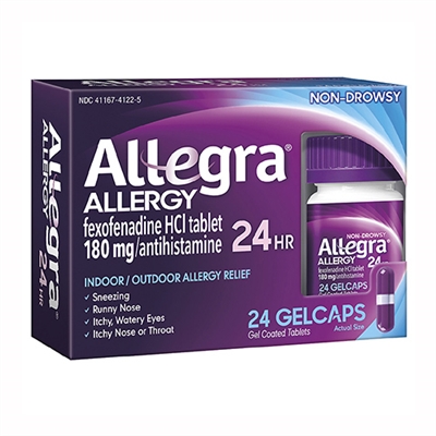 Allegra Allergy 24HR Indoor  Outdoor Relief 24 Gelcaps