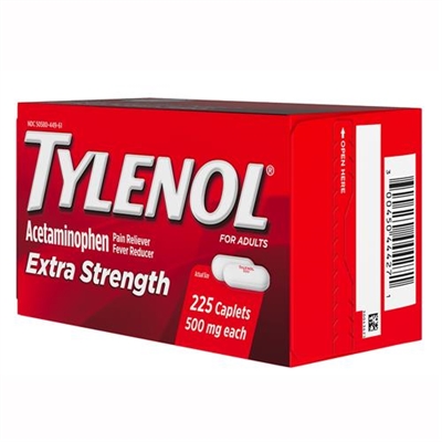 Tylenol Extra Strength Pain Reliever Fever Reducer 225 Caplets