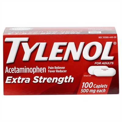 Tylenol Extra Strength Pain Reliever Fever Reducer 100 Caplets