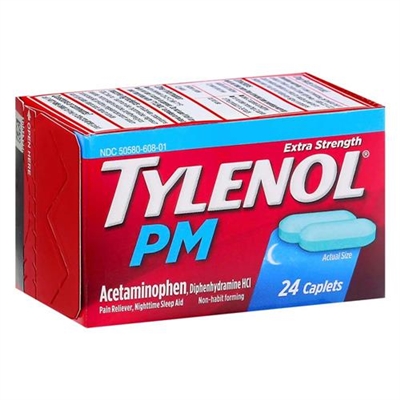 Tylenol PM Extra Strength Pain Reliever 24 Caplets