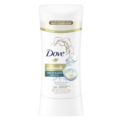 Dove Ultimate Water Based + Glycerin 48 Hour Deodorant Gardenia and Aloe 2.6oz / 74g