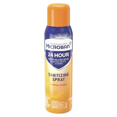 Microban 24 Hour Sanitizing Spray Citrus Scent 15oz / 425g