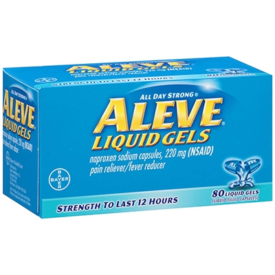 Aleve Liquid Gels Pain Reliever 80 Capsules