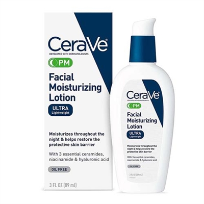 CeraVe PM Ultra Lightweight Facial Moisturizing Lotion 2oz / 60ml