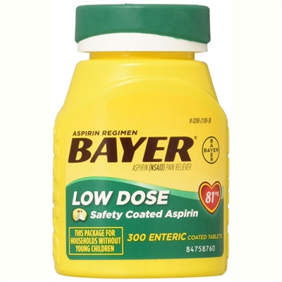 Bayer Aspirin Regimen Low Dose 300 Enteric Coated Tablets