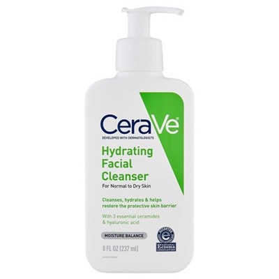 CeraVe Hydrating Facial Cleanser for Normal to Dry Skin 8oz / 237ml