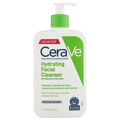 CeraVe Hydrating Facial Cleanser for Normal to Dry Skin 16oz / 473ml