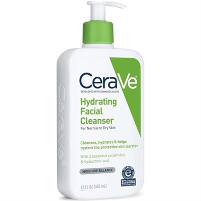 CeraVe Hydrating Facial Cleanser Normal to Dry Skin 12oz / 355ml