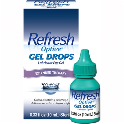 Refresh Optive Gel Drops Lubricant Eye Gel Extended Therapy 0.33oz / 10ml