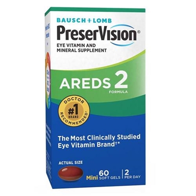 Bausch + Lomb PreserVision Areds 2 60 Mini Soft Gels