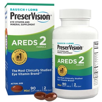Bausch + Lomb PreserVision Areds 2 90 Mini Soft Gels