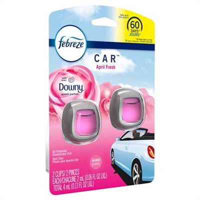 Febreze Car Air Freshener Vent Clip With Downy April Fresh 2 Clips