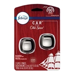 Febreze Car Air Freshener Old Spice Scent 60 Days 2 Clips 0.14oz / 4.4ml