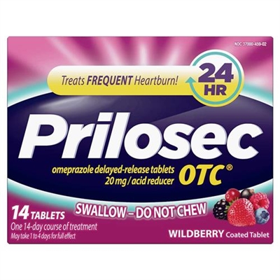 Prilosec OTC 24 Hour Acid Reducer Wildberry 14 Tablets