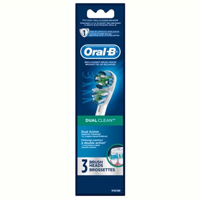 OralB Dual Clean 3 Replacement Brush Heads