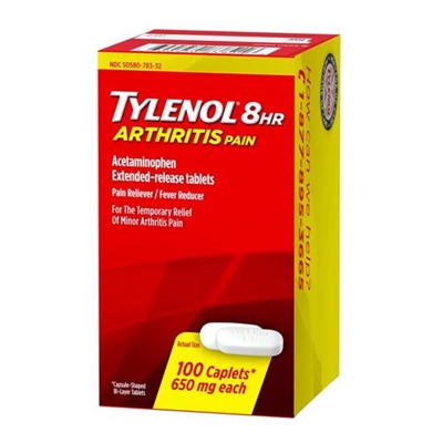 Tylenol 8HR Arthritis Pain Pain Reliever Fever Reducer 100 Caplets