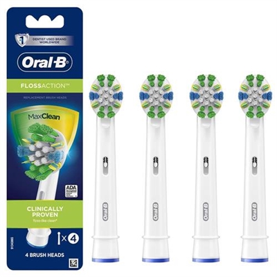 Oral B FlossAction Max Clean 4 Replacement Brush Heads