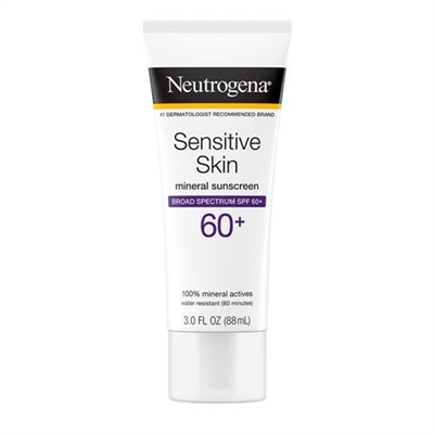 Neutrogena Sensitive Skin Mineral Sunscreen SPF 60+ 3oz / 88ml