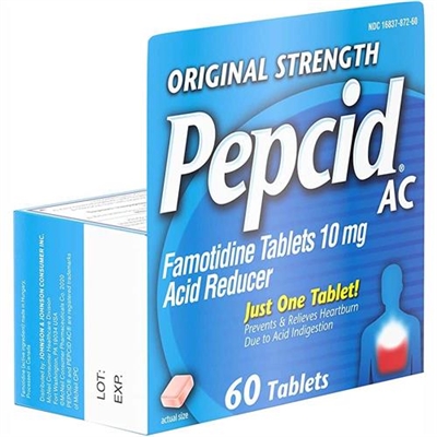 Pepcid AC Original Strength Acid Reducer 60 Tablets